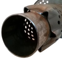 Глушитель «belais» тихий, вход Ø55 мм - выход Ø55 мм, овал 145*220 мм, длина 500 мм (нержавеющая сталь)