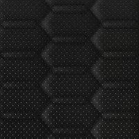 Экокожа стёганая «intipi» Lamborghini (чёрный/чёрный, ширина 1.35 м, толщина 5.85 мм) перфорация