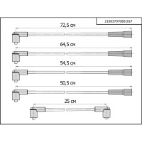 Высоковольтные провода «Cargen LPG» для ВАЗ 2108, 2109, 21099 (карбюратор)