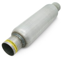Пламегаситель стронгер «FOR» круглый, жаброобразный диффузор, длина 400 мм, труба Ø60 мм (алюминизированная сталь)