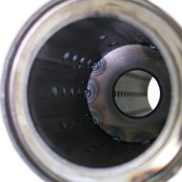 Резонатор «belais» круглый Ø95 мм, с диффузором длина 450 мм, труба Ø63 мм (нержавеющая сталь)